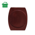 Cast Iron Steak Plate Sizzling with Wooden Base Cooking Plate